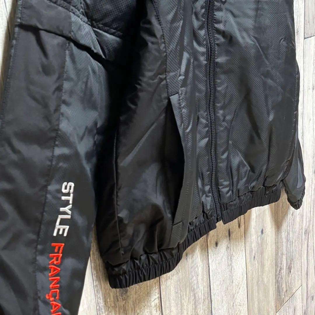 ルコックスポルティフ　ジャケット　中綿　ヒートナビ　撥水　ビックロゴ　ブラック