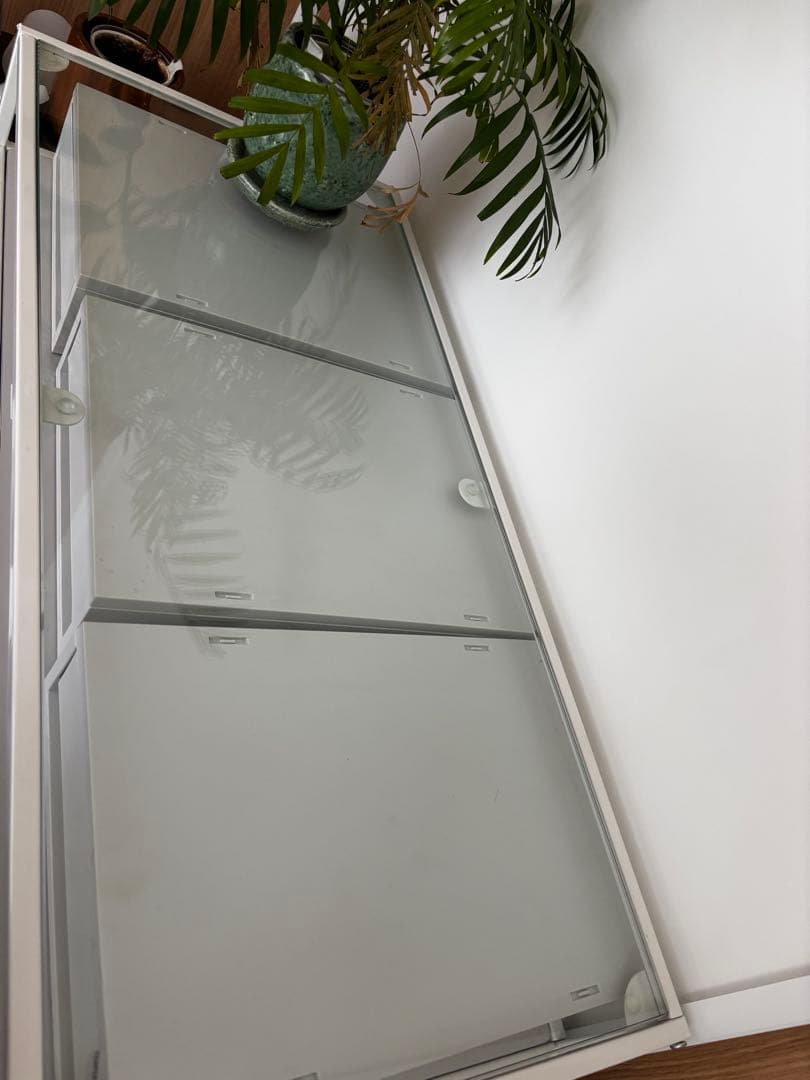 LOWYA デスクドレッサー ネイルデスク ガラス天板