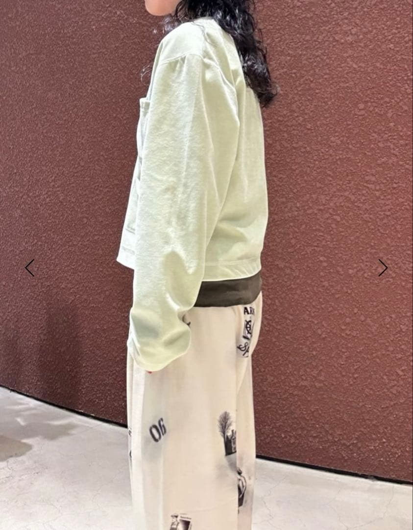 今期2026春夏<6（ROKU）＞ベロア カラーカーディガン