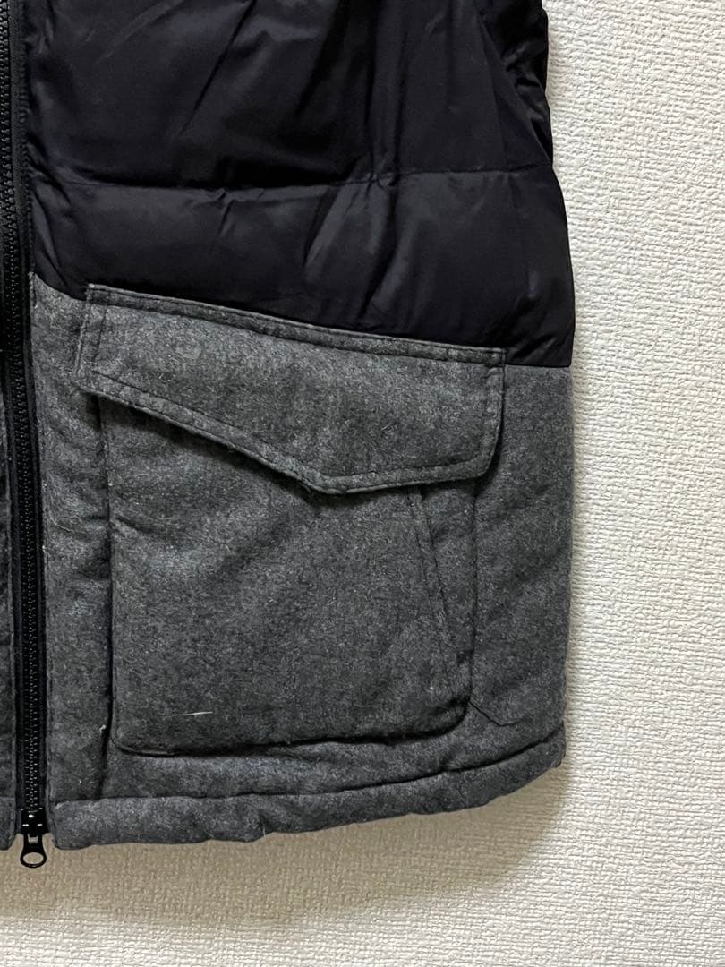 ジャックバニー　ウール×ナイロン中綿ベスト/5　ブラック×グレー　パーリーゲイツ