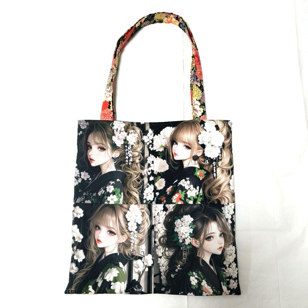 りんりん様】ハンドメイドオーダー★女の子★大容量フラットトートバッグ　4点
