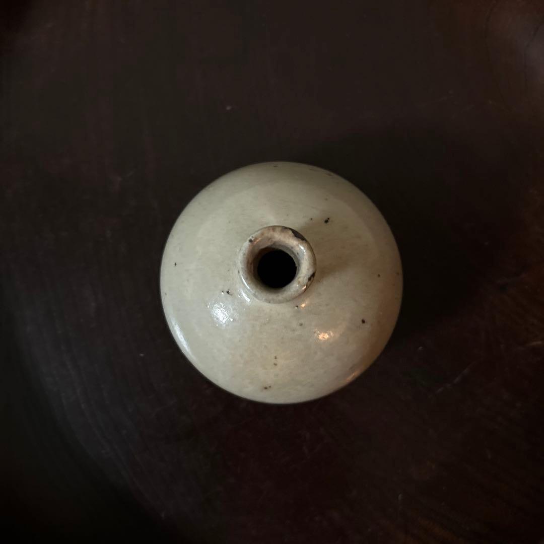 古丹波　白丹波油壷　江戸時代 小壺 花器 酒器 民藝 検:白洲正子　李朝 粉引