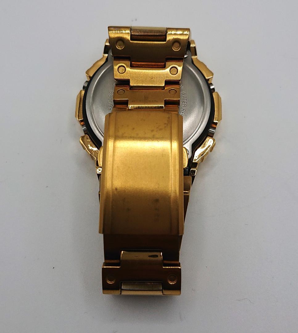 美品CASIO G-SHOCK DW-5600BB ゴールドベゼルクォーツ可動品