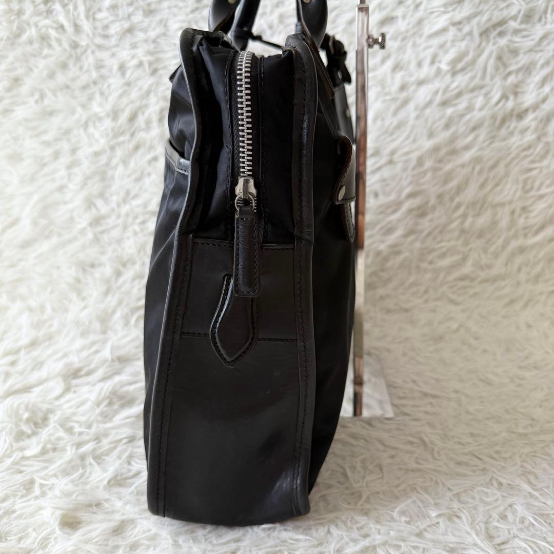 【フェリージ】ビジネスバッグ　ブリーフケース レザー　ナイロン ブラック