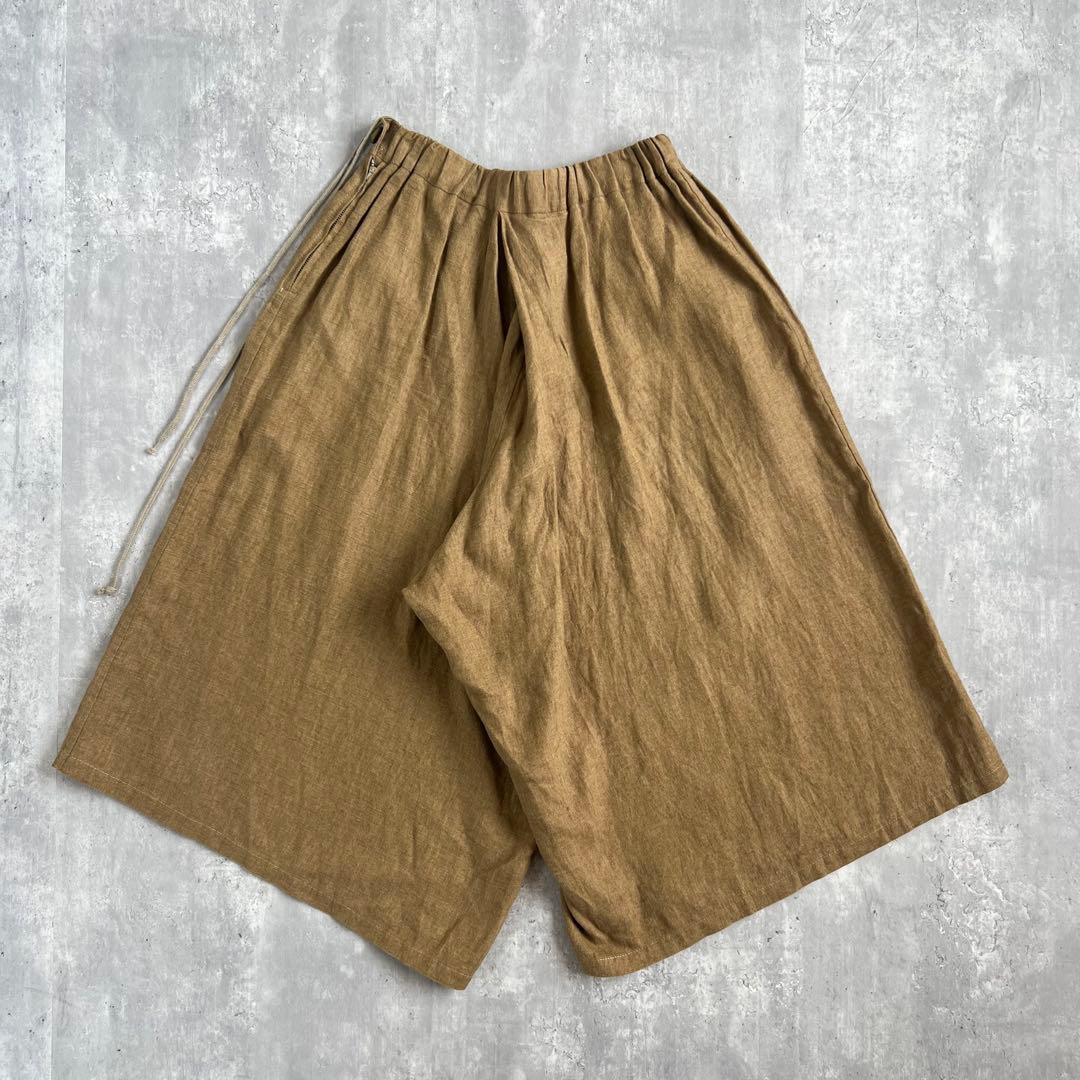 Y's　ワイズ　ヨウジヤマモト　リネン100%　スカートパンツ　ナチュラル　S