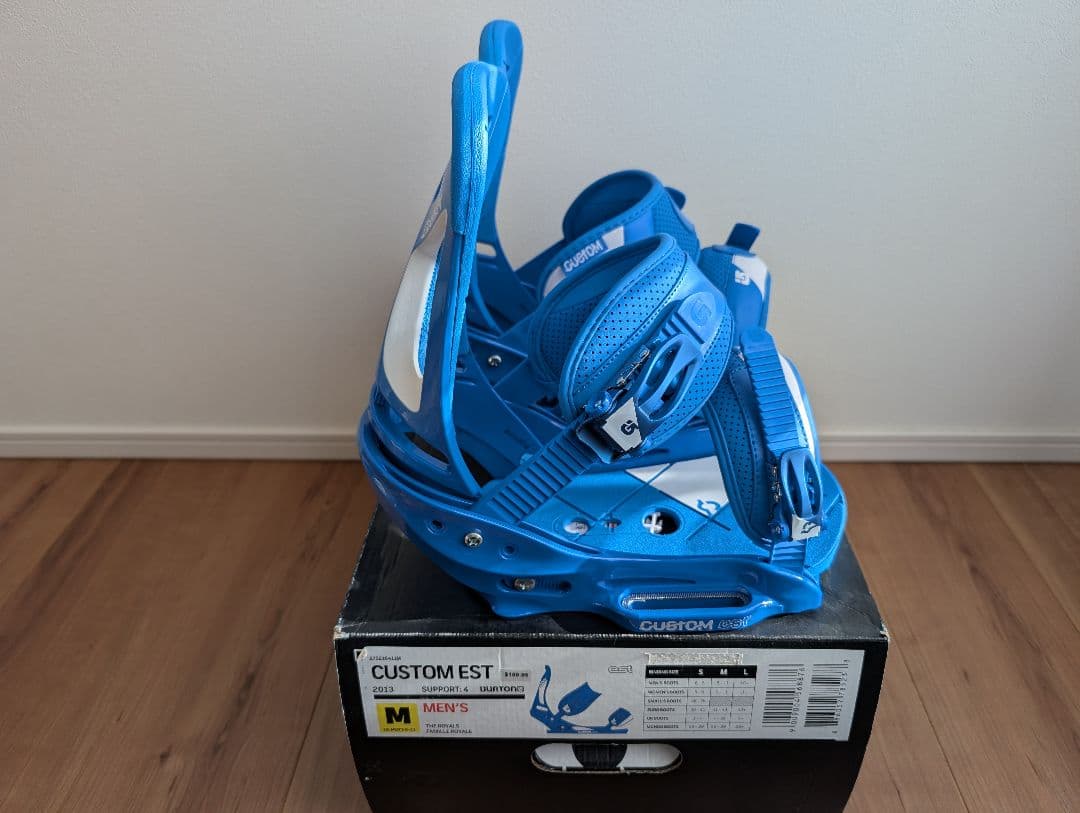 〘未使用品〙BURTON CUSTOM ビンディング ブルー　US/Msize