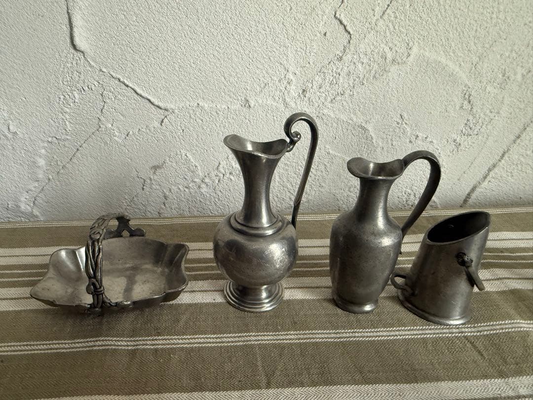 フランスアンティーク　ミニチュア金属製アンティーク雑貨14点セット