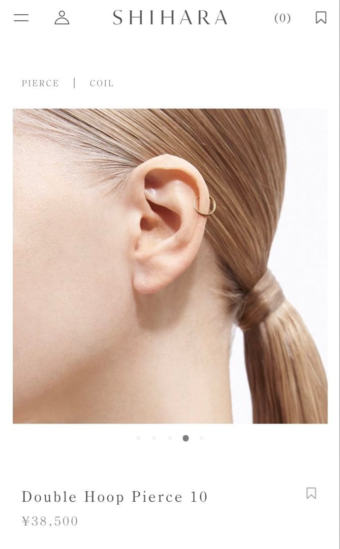 SHIHARA Double Hoop Pierce 10 シハラ