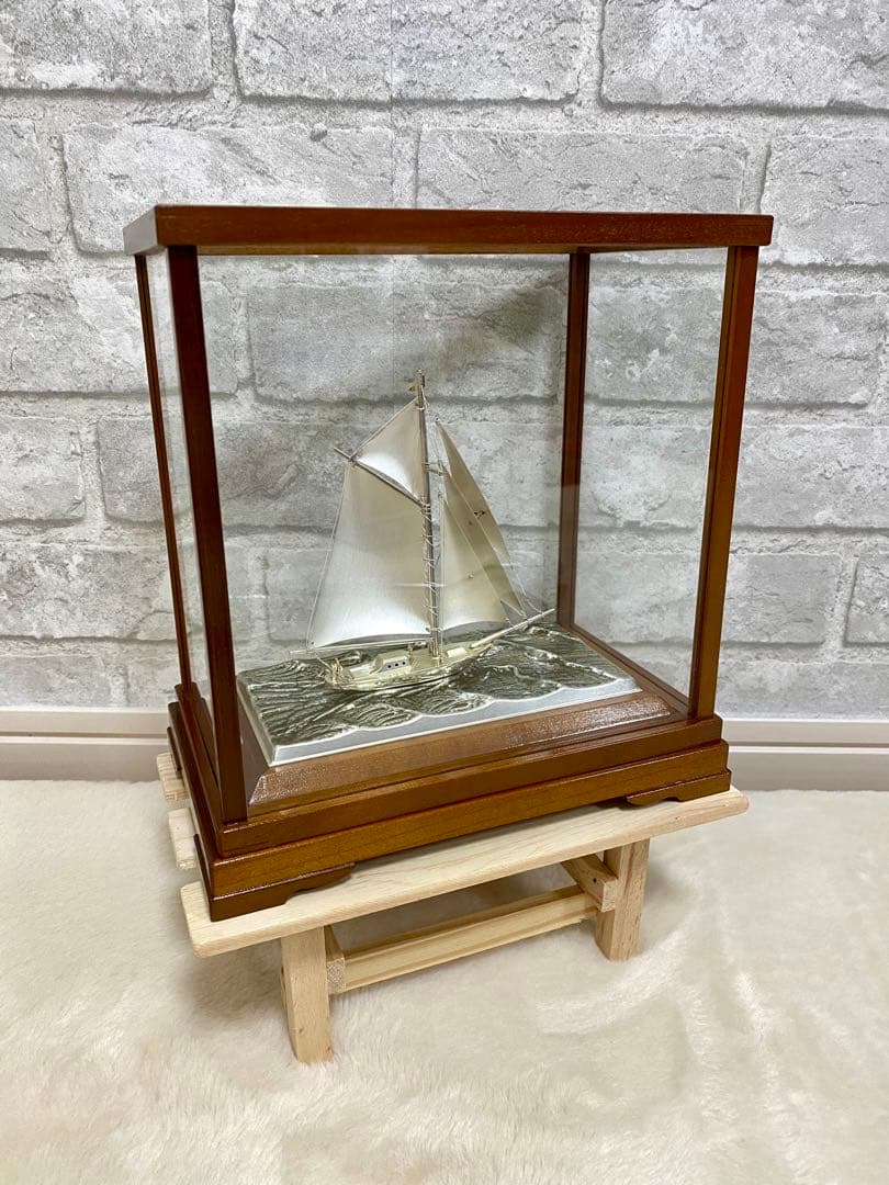 関工芸 ケース付 ヨット シルバー985 銀製品 STERLING 船 武比古
