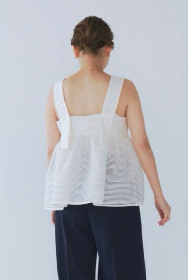 新品未使用♡shiroconシアーボーダーフレアキャミ 34♡yori ヨリ