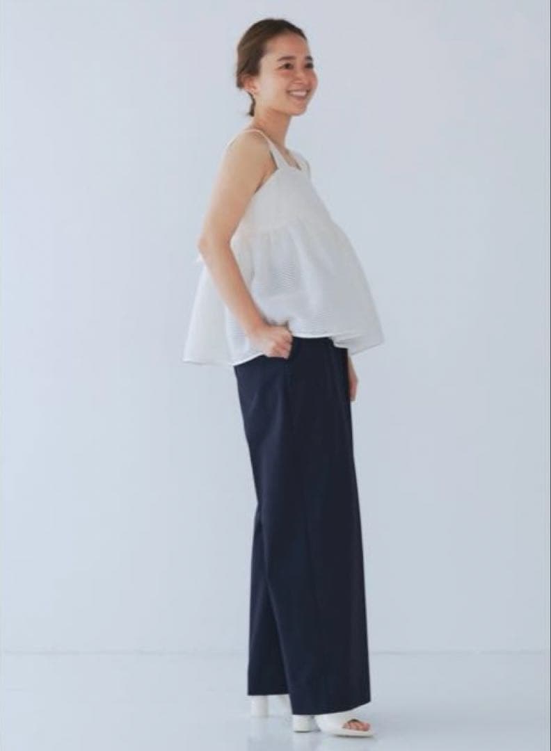 新品未使用♡shiroconシアーボーダーフレアキャミ 34♡yori ヨリ