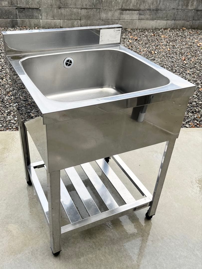 ステンレス1槽シンク 流し台 業務用　600×600×800