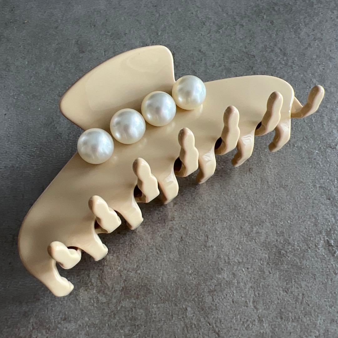 ALEXANDRE DE PARIS パール付きヘアクリップL