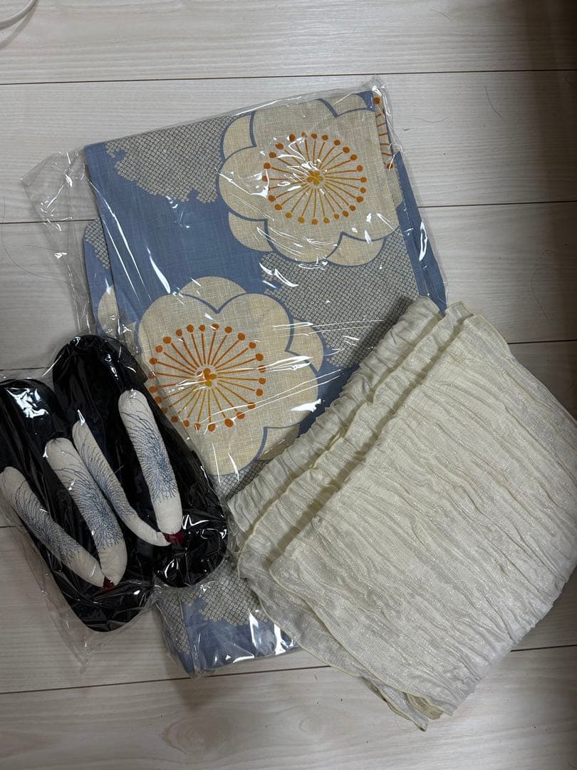 ゆかた館グレース　浴衣5点セット　バンブーバッグ　セット