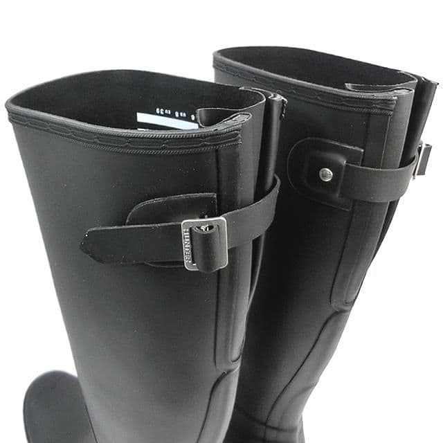 新品ハンターHUNTERレディースレインブーツ・ブラック　UK6-25cm