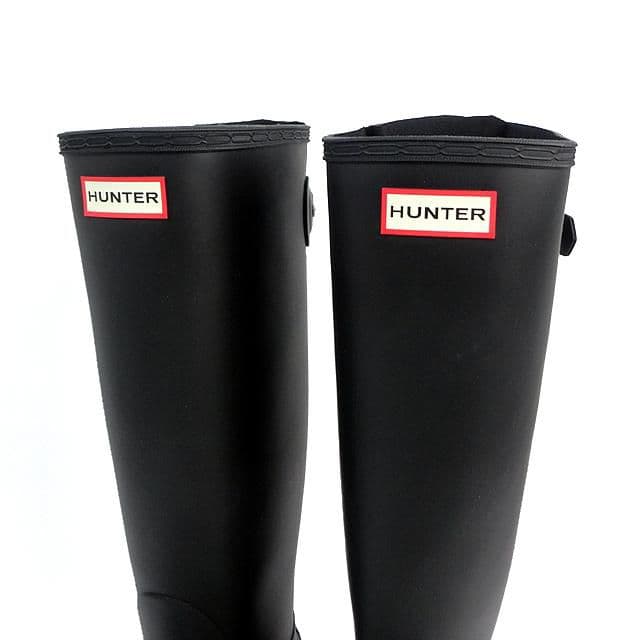 新品ハンターHUNTERレディースレインブーツ・ブラック　UK6-25cm