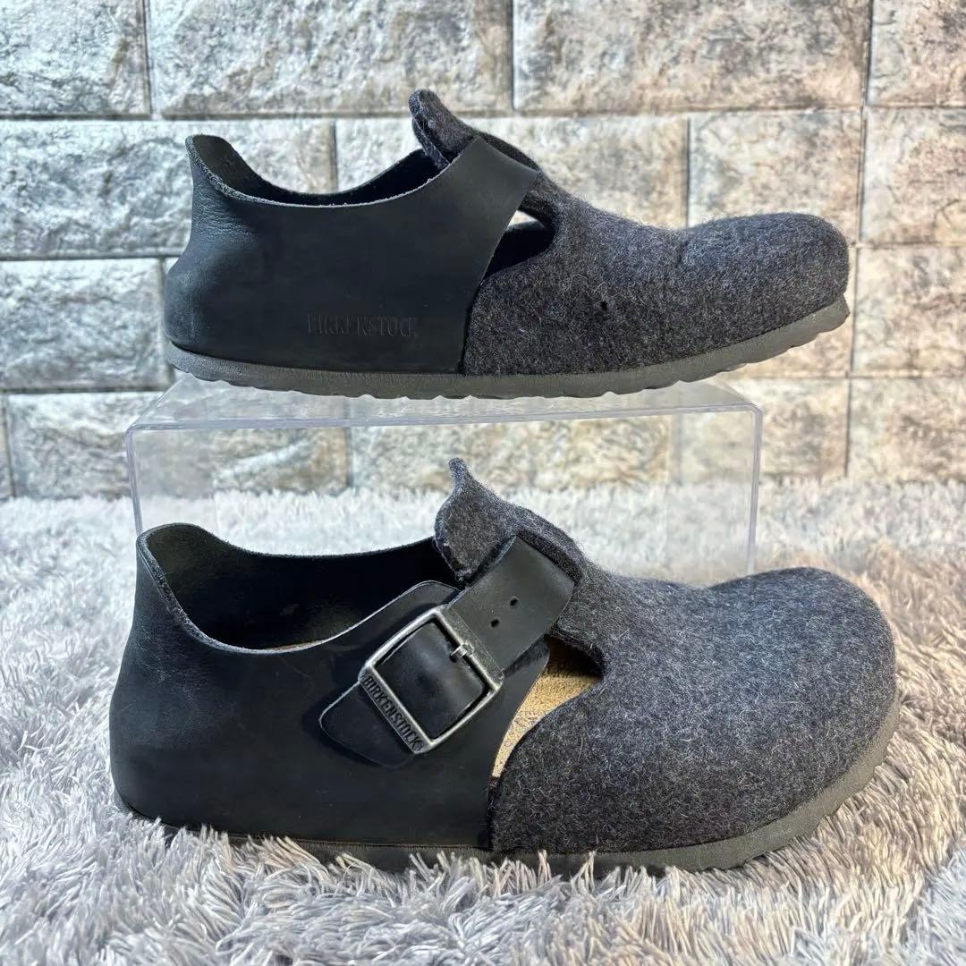 美品❣️ BIRKENSTOCK ビルケンシュトック ロンドン ウール グレー