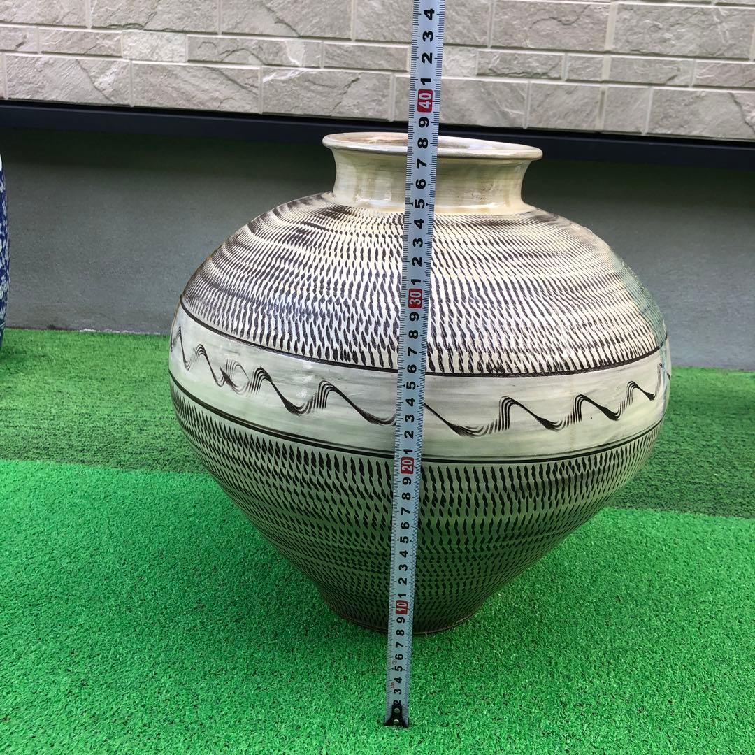 小鹿田焼　大壺　骨董品　陶芸