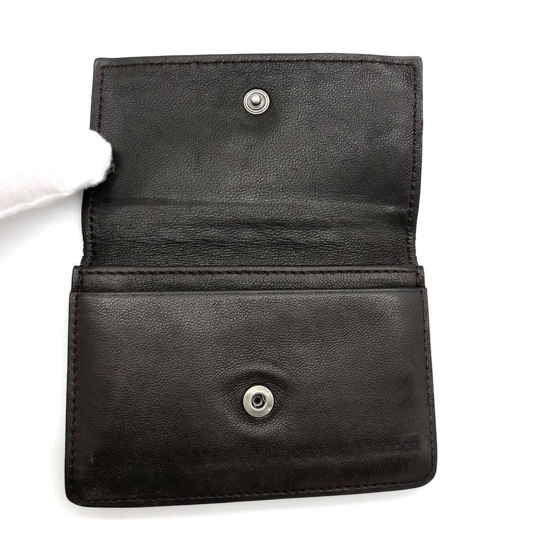 【極美品✨】ボッテガヴェネタ イントレチャート 名刺入れ ダークブラウン