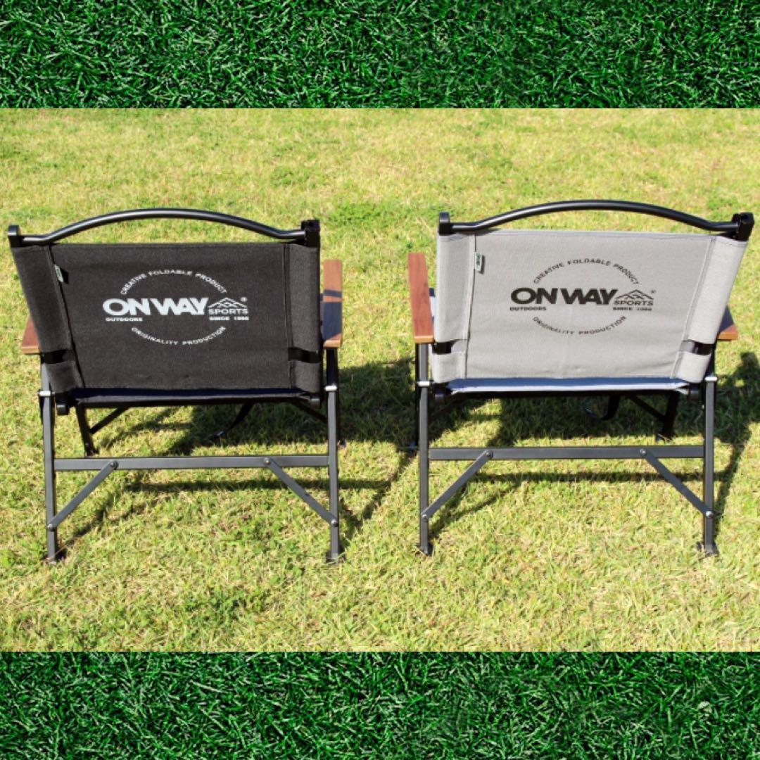 Simplemeフォールディング コットン アームウッド ローチェア 黒