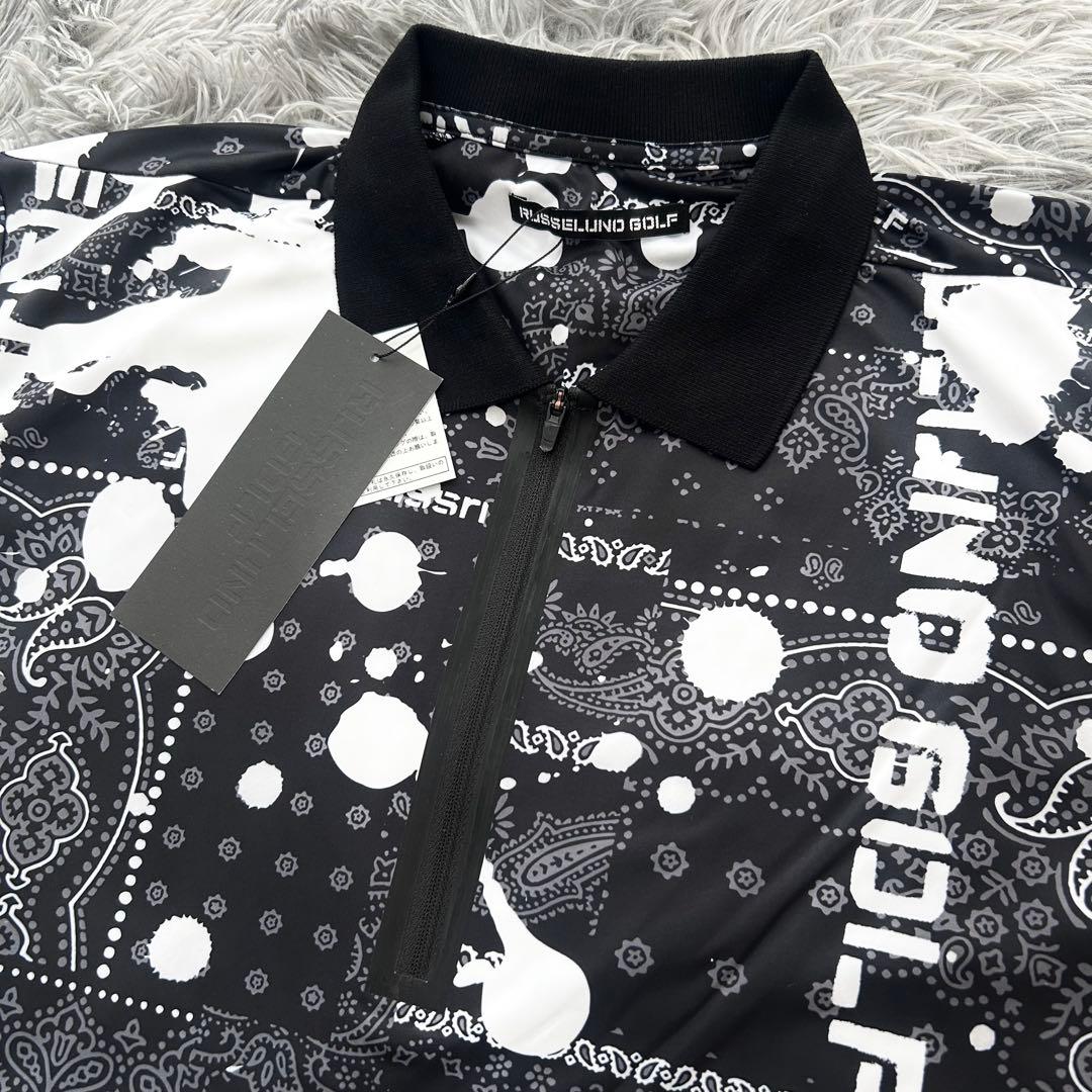 新品　ラッセルノ　セットアップ　ハーフパンツ　ハーフジップシャツ　ブラック　4