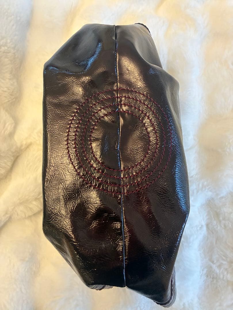 ロエベ LOEWE ナッパアイレ ハンドバッグ エナメルレザー ボルドー