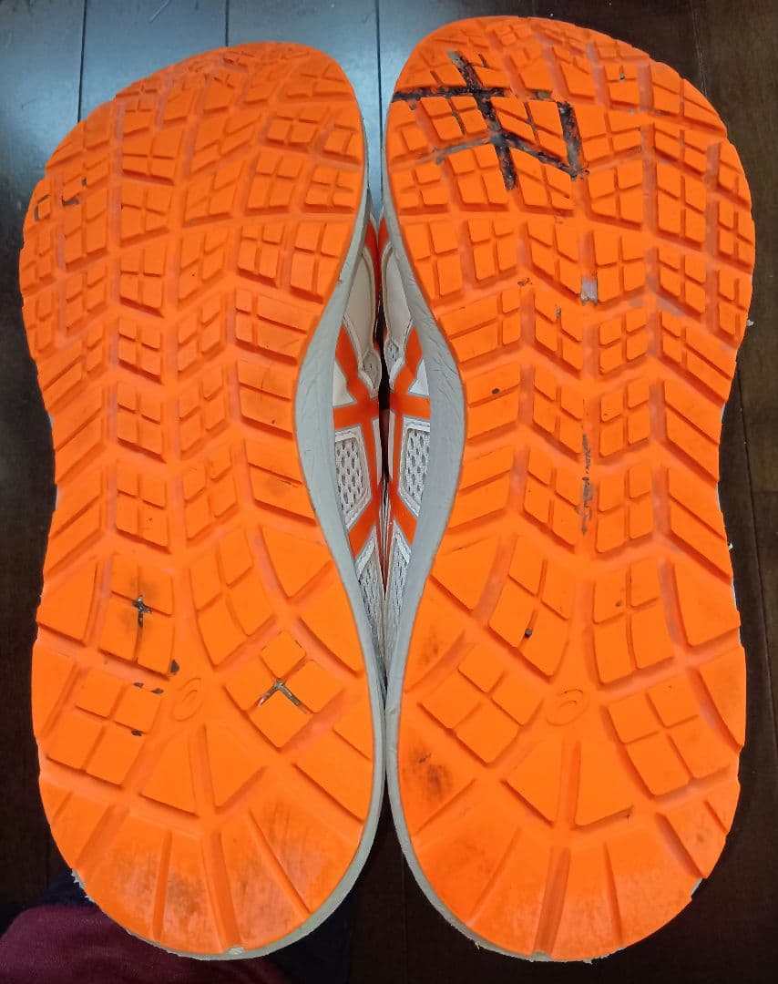 ASICS 安全靴 ボアシステム ホワイト/オレンジ