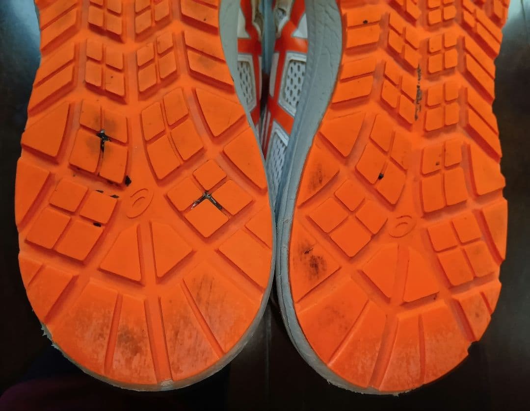 ASICS 安全靴 ボアシステム ホワイト/オレンジ