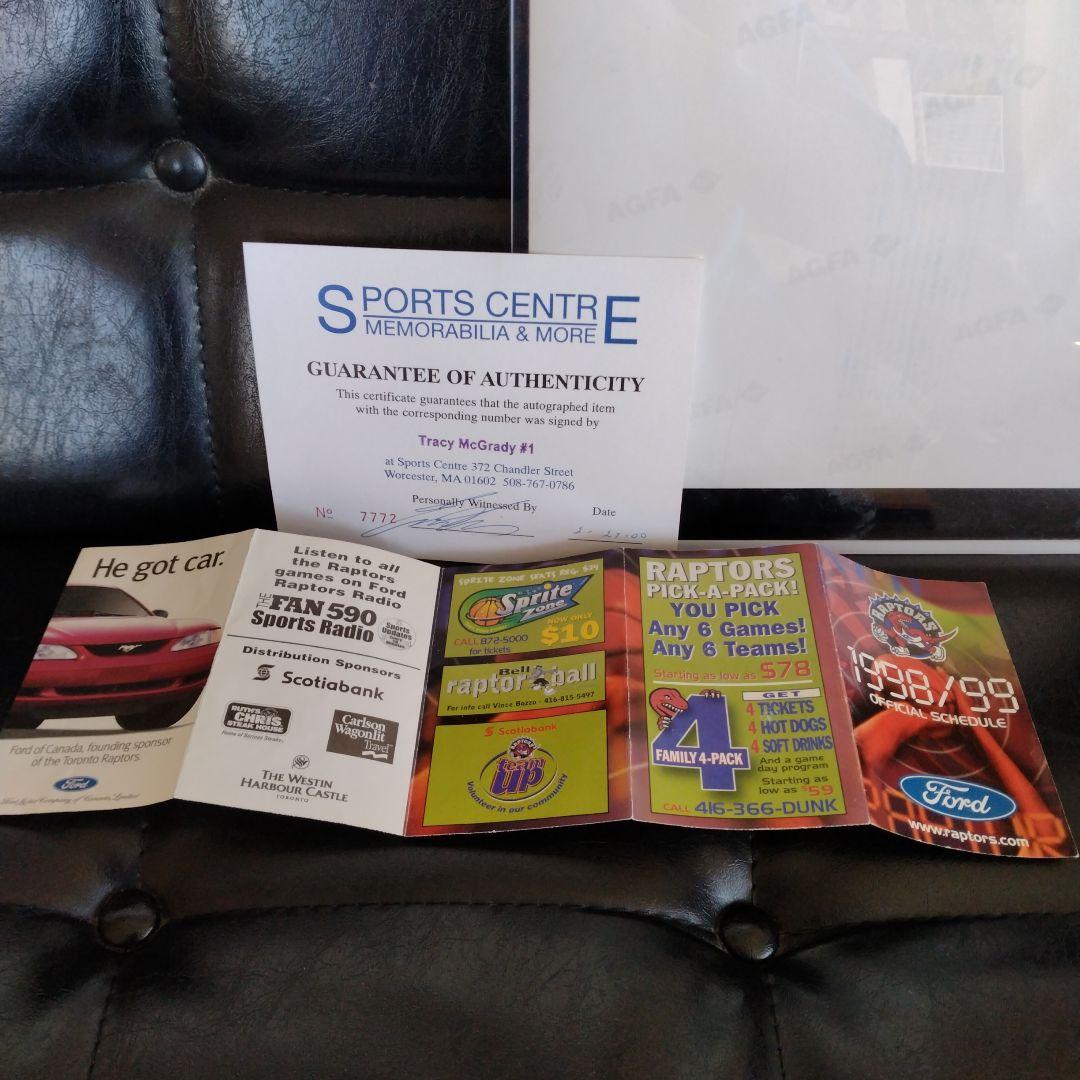 トレイシーマグレディー　直筆サイン　フォト　NBA ラプターズ
