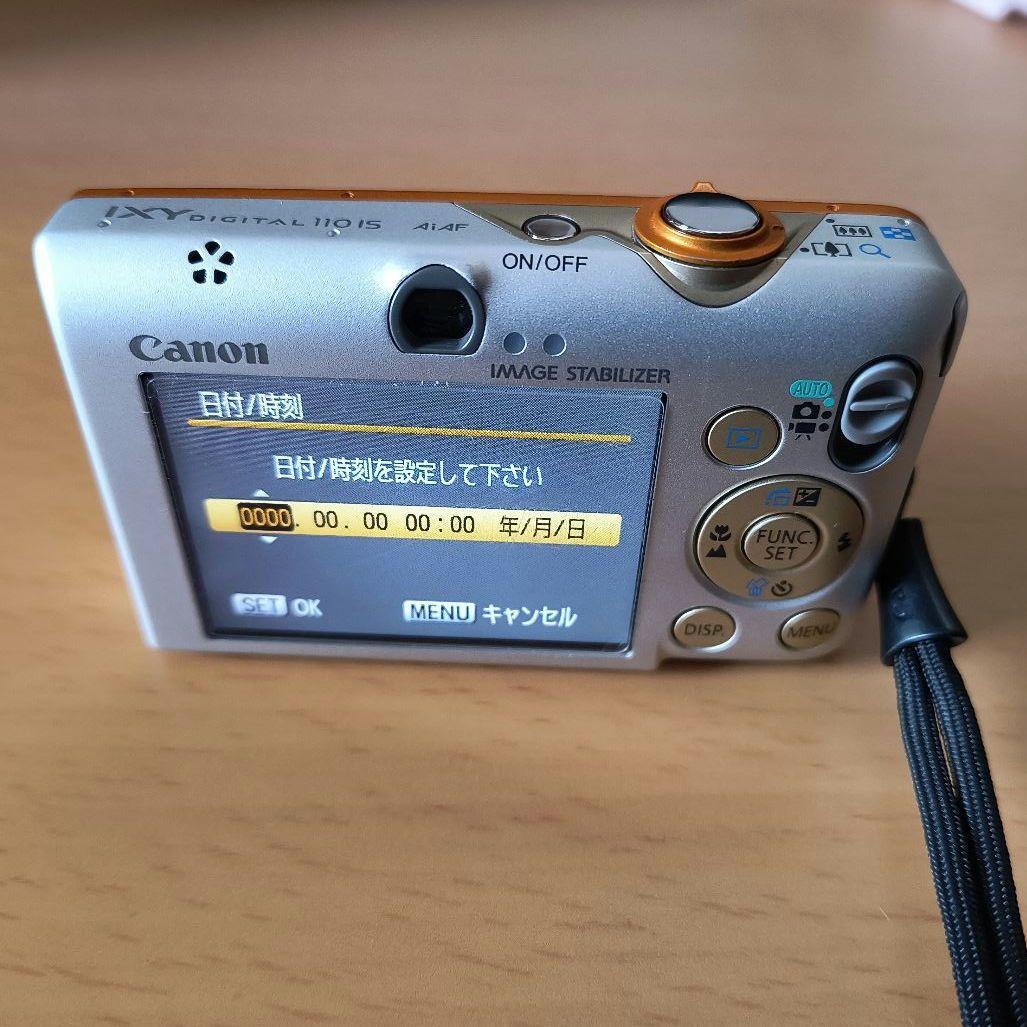 Canon IXY DIGITAL 110IS オレンジ 純正皮ケース付 動作品