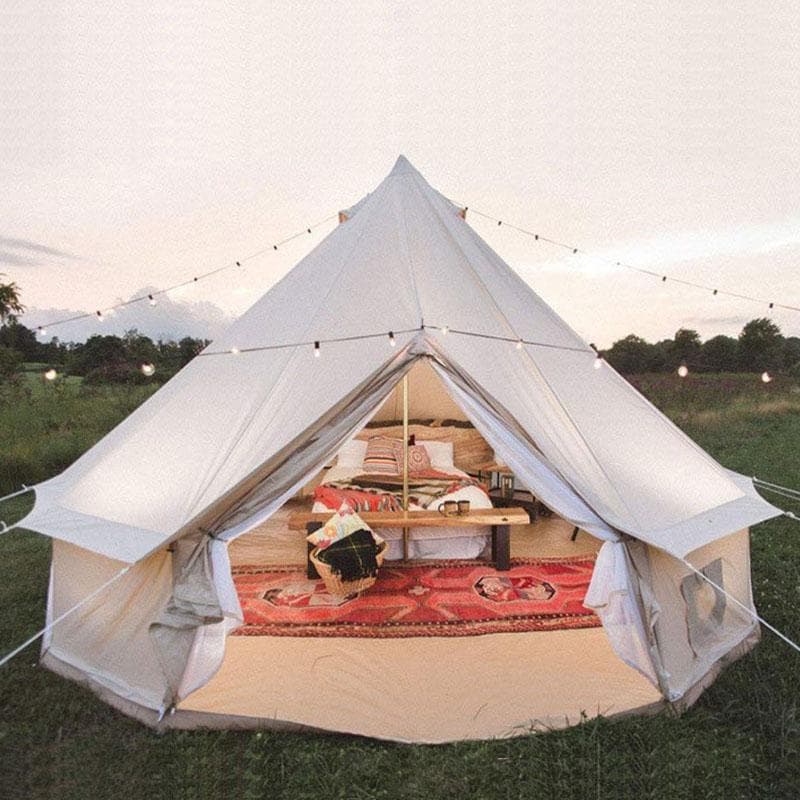 【新品・送料無料】グランデ  テント　コットン 素材　直径5m　8人就寝用