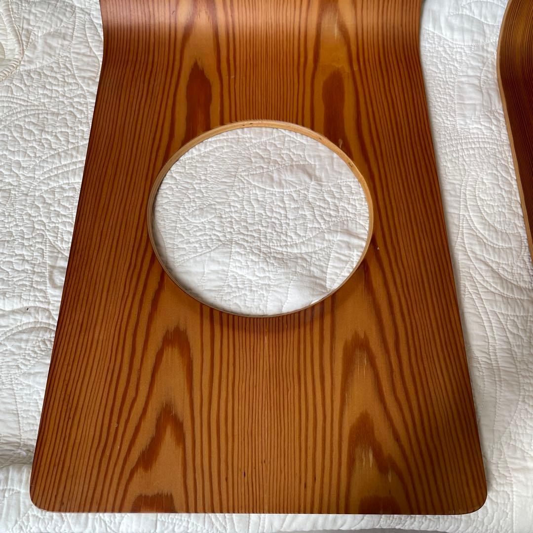 天童木工　座椅子　３個　旧ロゴ　シールあり　藤森健次　デザインの銘品