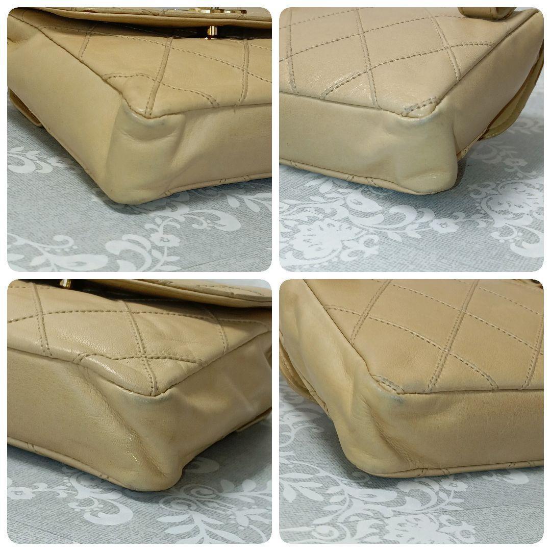 【美品】シャネル　マトラッセ　ウエストポーチ　ラムスキン　ベージュ 鑑定済