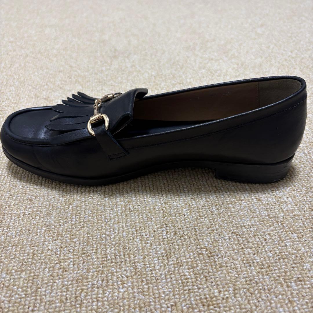 REGAL リーガル ビットローファ 24.5 キルト ホースビット 本革 黒