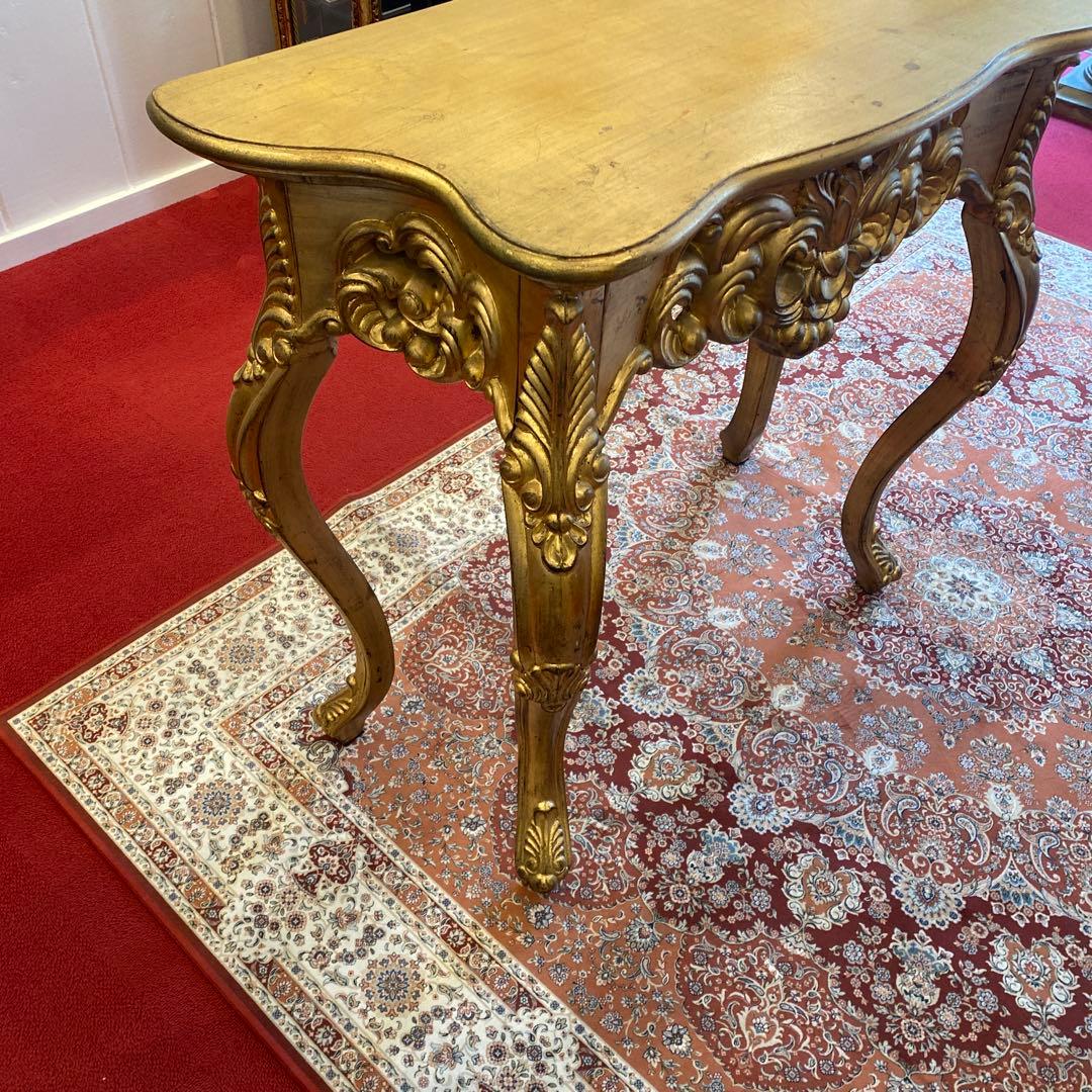 バロックスタイル ゴールド コンソールテーブル
