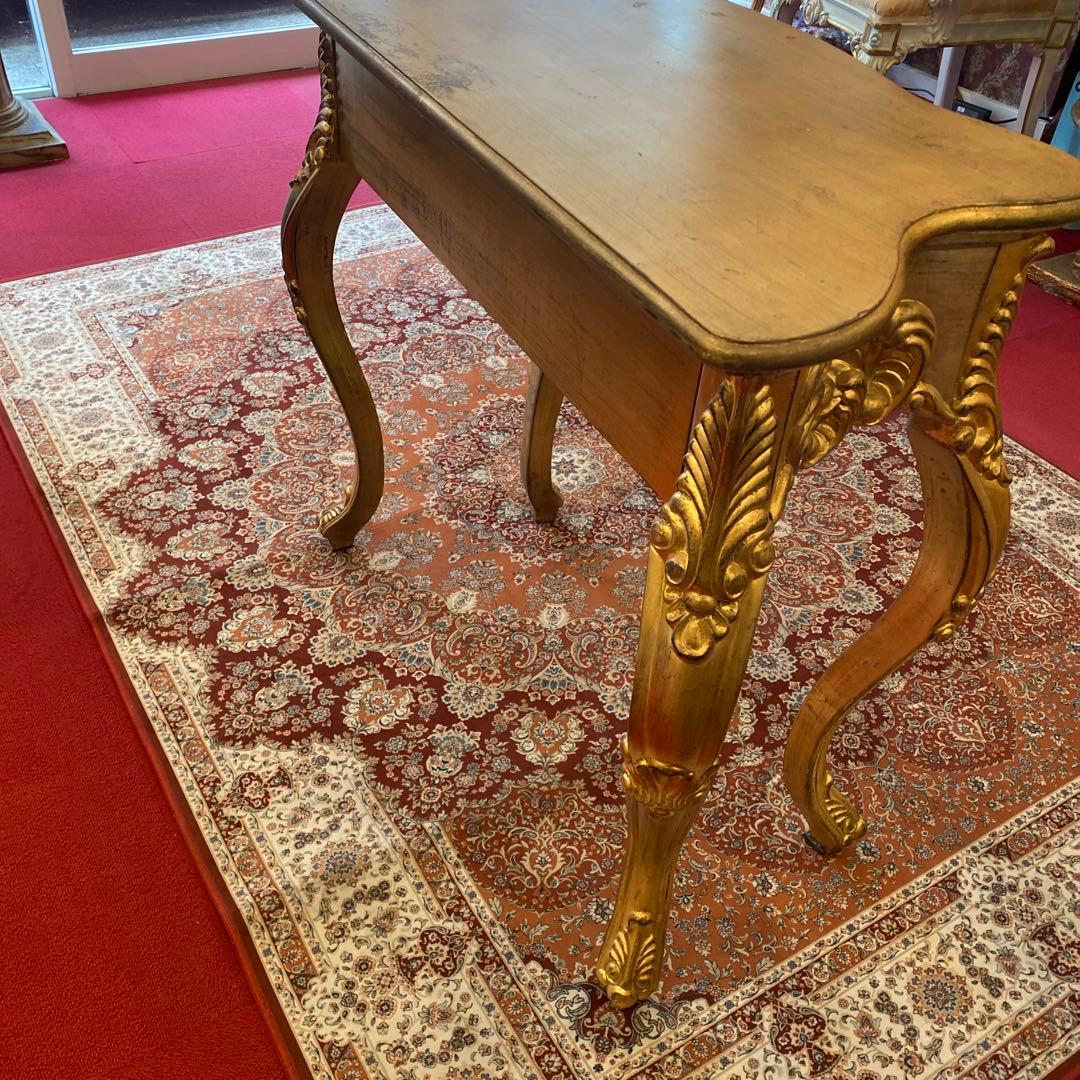 バロックスタイル ゴールド コンソールテーブル