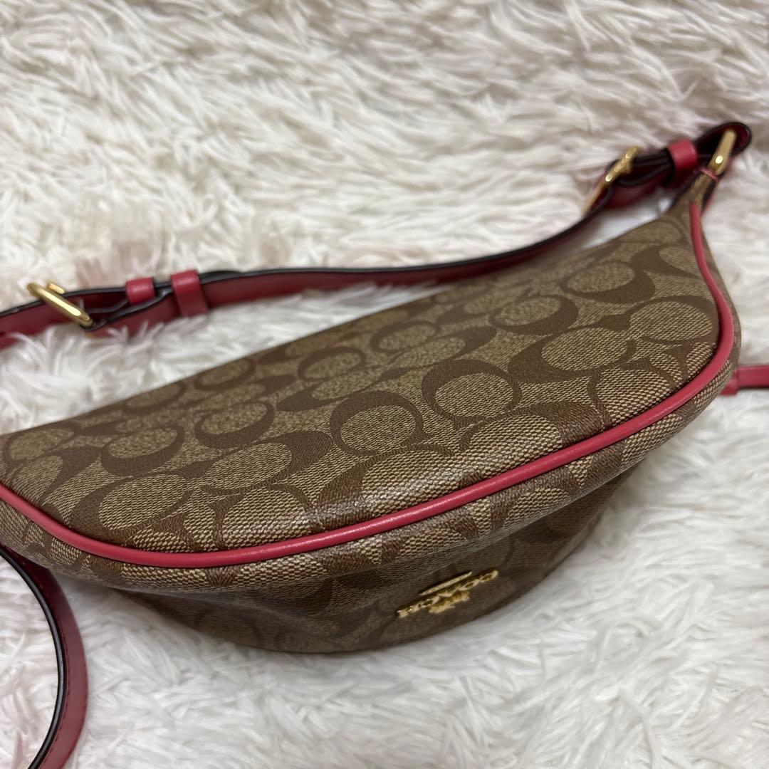 ☆美品 COACH シグネチャー ボディバッグ ショルダーバッグ ピンク 希少