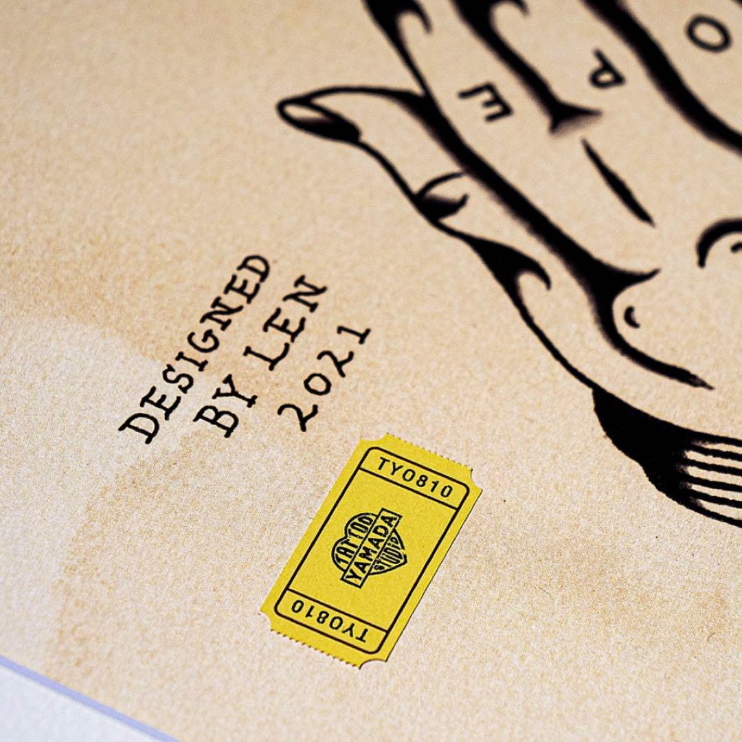 【美品】TATTOO FLASH POSTER Praying Hands