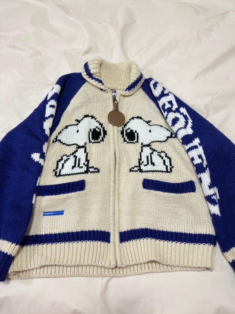 SEQUENZ スヌーピー柄 ニットセーター M