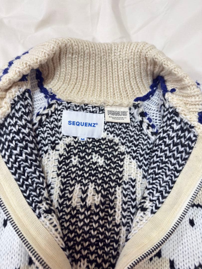 SEQUENZ スヌーピー柄 ニットセーター M