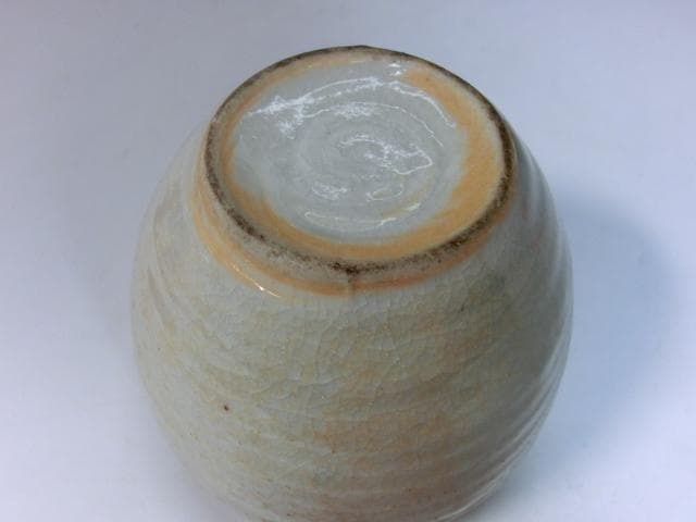 茶入れ■古瀬戸蓋付茶入 菖蒲紋 粉引き白釉 茶道 時代物 骨董■