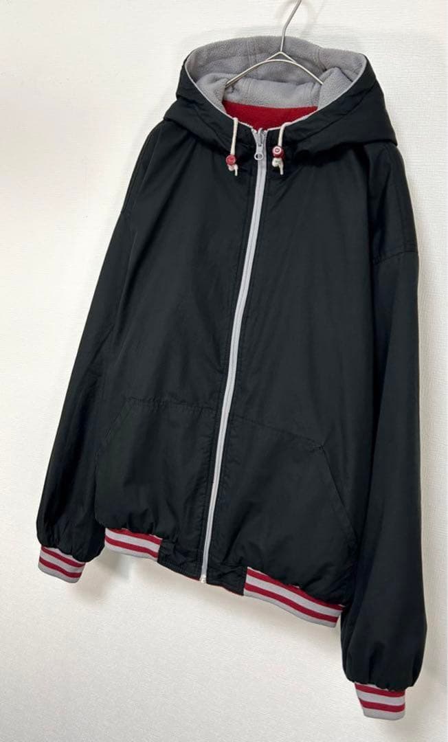 90s〜 nfl nylon × fleece reversible jkt