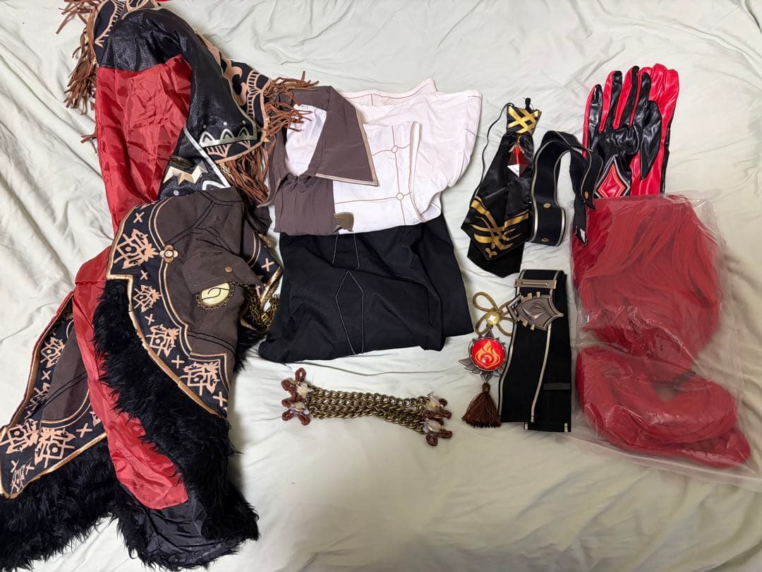 原神 ディルック コスプレ衣装　ウィッグ