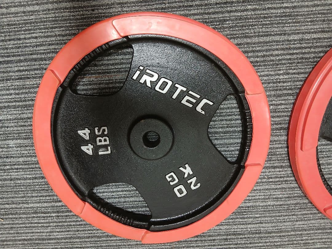 ① iROTEC ダンベルプレート 20kg x 1枚