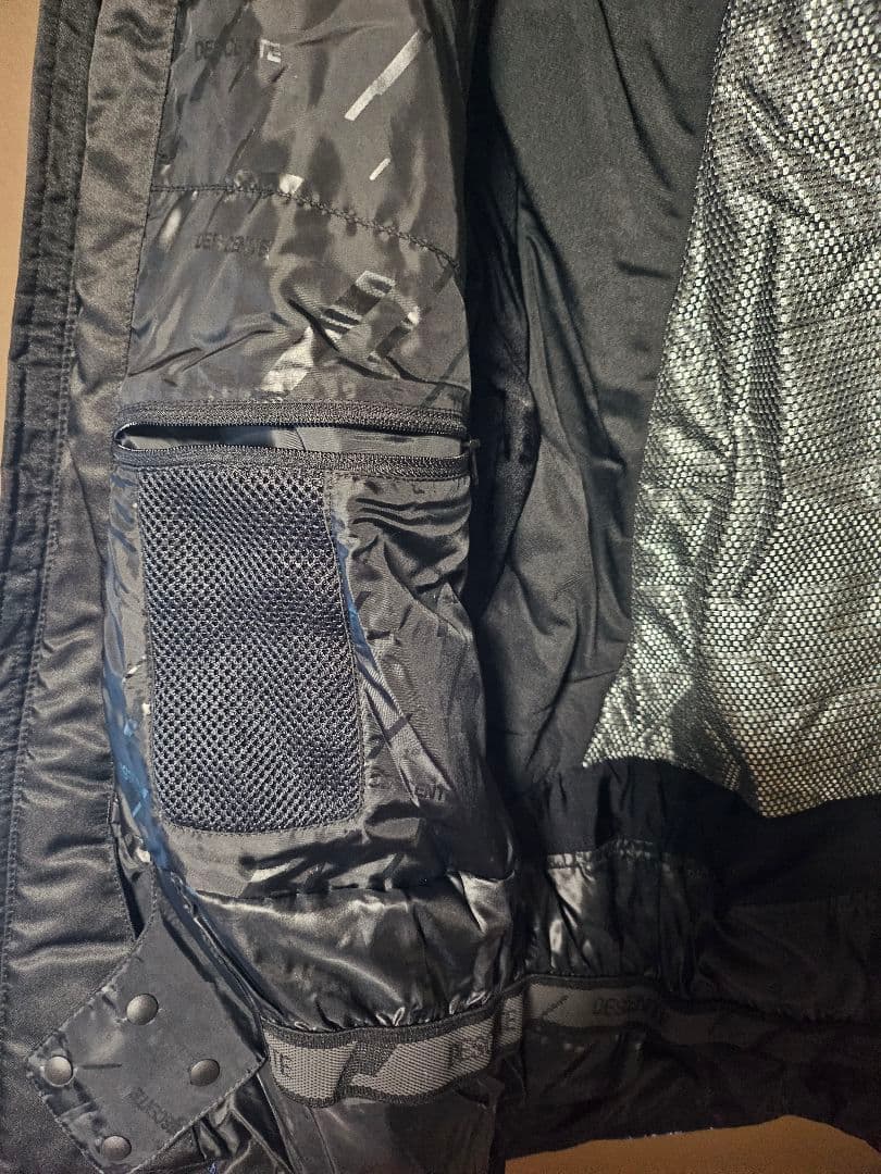 DESCENTE スキーウェア ネイビー/青のストライプ