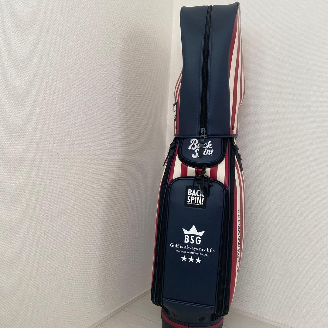 新品未使用！ BACK SPIN ゴルフキャディバッグ　おまけ　カートバッグ付き