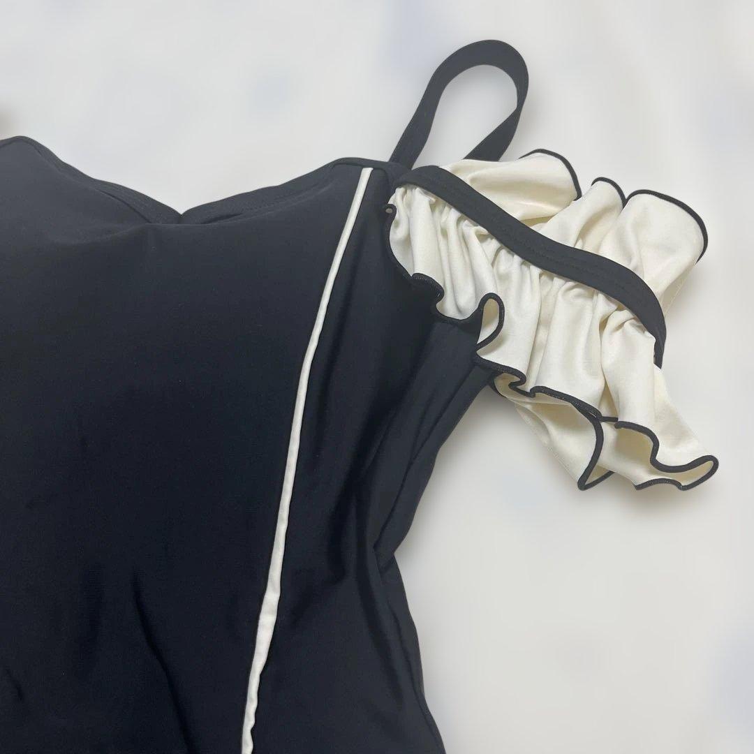 Pameo pose フリル水着スイムウェアワンピース白黒 パメオポーズ