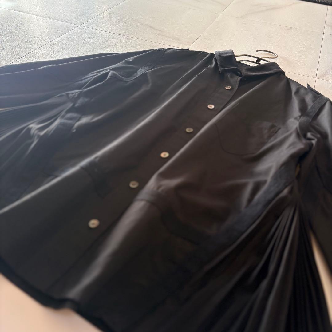 sacai ベロアシャツブラウス　黒　長袖　トップス　1size