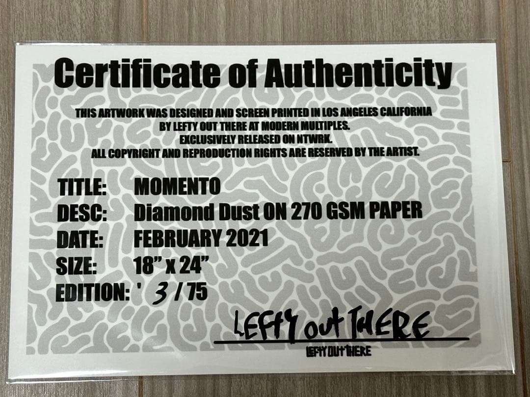 Lefty Out There - Diamond Dust シルクスクリーン