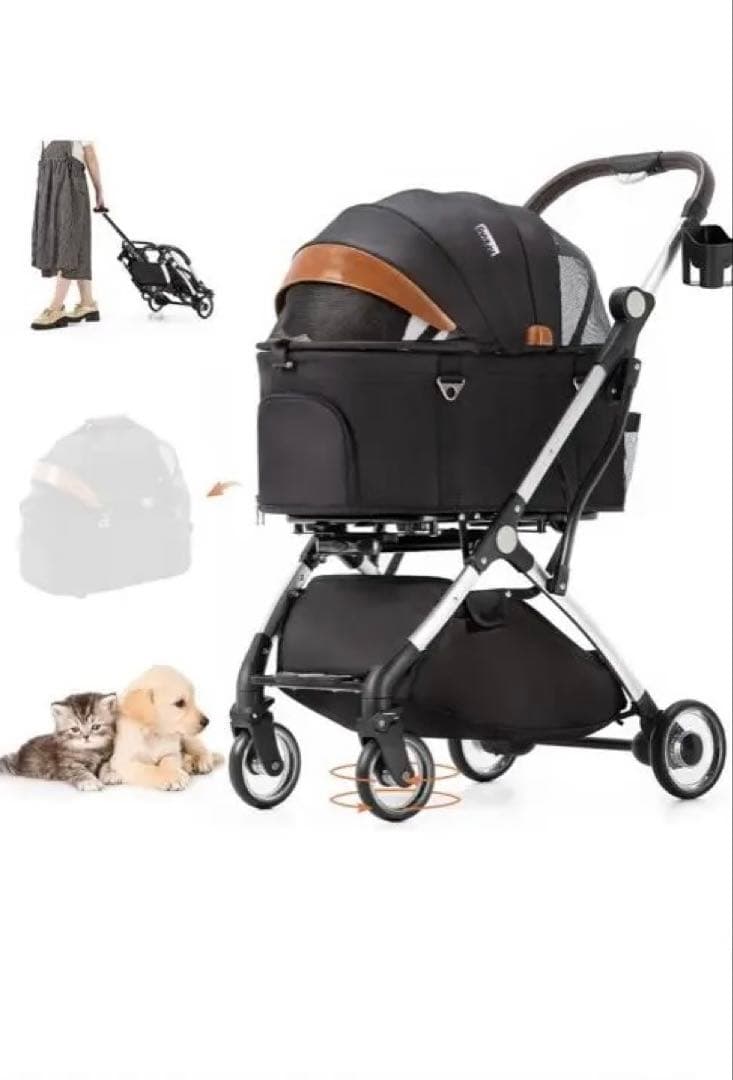 hrking ペットカート ブラック